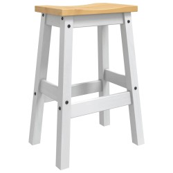 Tabouret de bar 2 pcs Blanc et Cire de Miel 44 x 30 x 63 cm 634693634693