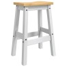 Tabouret de bar 2 pcs Blanc et Cire de Miel 44 x 30 x 63 cm 634693634693