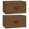 Tables de chevet murales 2 pcs Marron miel 40x29,5x22 cm 634694634694