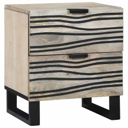 Table de chevet 2 pcs Blanc 40 x 33 x 46 cm Bois d'ingénierie 634695634695