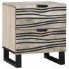 Table de chevet 2 pcs Blanc 40 x 33 x 46 cm Bois d'ingénierie 634695634695