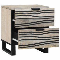 Table de chevet 2 pcs Blanc 40 x 33 x 46 cm Bois d'ingénierie 634695634695