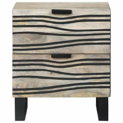 Table de chevet 2 pcs Blanc 40 x 33 x 46 cm Bois d'ingénierie 634695634695