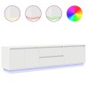 Meuble TV avec lumières LED blanc 193,5x41x50 cm 634698634698