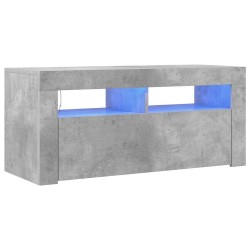 Meuble TV avec lumières LED gris béton 90x35x40 cm 634699634699