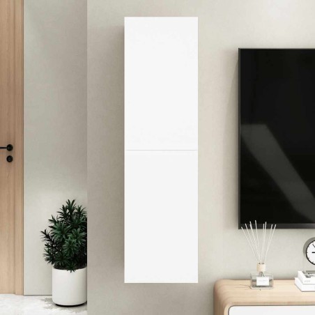 Meuble TV Blanc 30,5x30x110 cm Bois d’ingénierie 634700634700