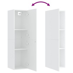 Meuble TV Blanc 30,5x30x110 cm Bois d’ingénierie 634700634700