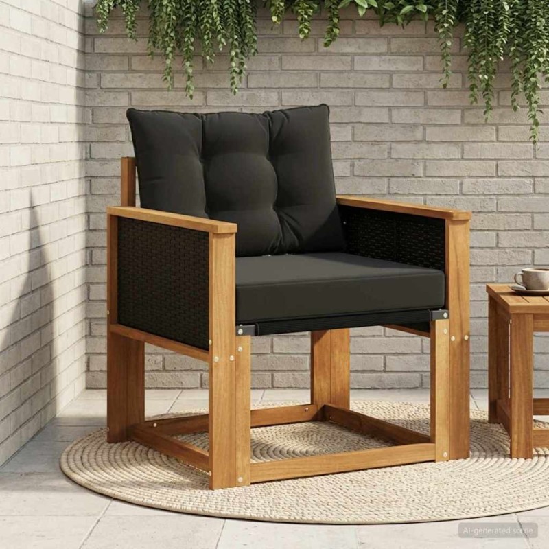 Sofa de milieu extérieur Bois d'Acacia Massif Naturel 634702634702