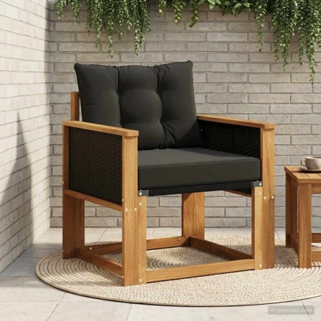 Sofa de milieu extérieur Bois d'Acacia Massif Naturel 634702634702