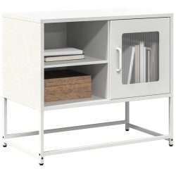 Meuble TV blanc 68x39x60,5 cm acier 634703634703