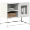 Meuble TV blanc 68x39x60,5 cm acier 634703634703