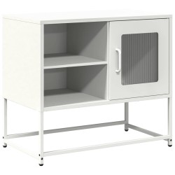 Meuble TV blanc 68x39x60,5 cm acier 634703634703