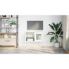 Meuble TV blanc 68x39x60,5 cm acier 634703634703