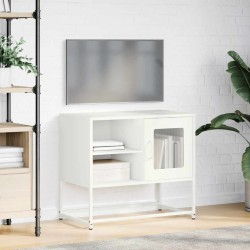 Meuble TV blanc 68x39x60,5 cm acier 634703634703