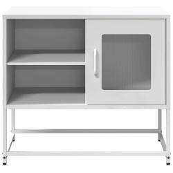 Meuble TV blanc 68x39x60,5 cm acier 634703634703