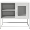 Meuble TV blanc 68x39x60,5 cm acier 634703634703