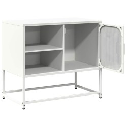 Meuble TV blanc 68x39x60,5 cm acier 634703634703