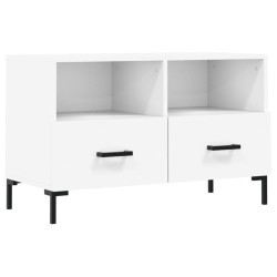 Meuble TV Blanc 80x36x50 cm Bois d'ingénierie 634704634704