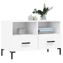 Meuble TV Blanc 80x36x50 cm Bois d'ingénierie 634704634704
