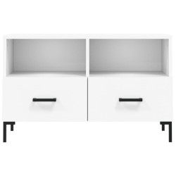 Meuble TV Blanc 80x36x50 cm Bois d'ingénierie 634704634704
