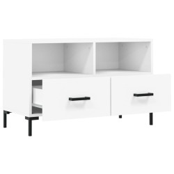 Meuble TV Blanc 80x36x50 cm Bois d'ingénierie 634704634704
