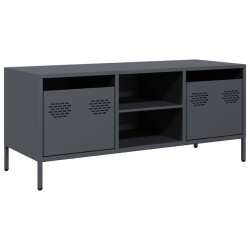 Meuble TV anthracite 101,5x39x43,5 cm acier laminé à froid 634705634705