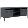 Meuble TV anthracite 101,5x39x43,5 cm acier laminé à froid 634705634705