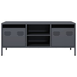 Meuble TV anthracite 101,5x39x43,5 cm acier laminé à froid 634705634705