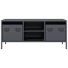 Meuble TV anthracite 101,5x39x43,5 cm acier laminé à froid 634705634705