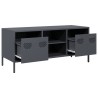 Meuble TV anthracite 101,5x39x43,5 cm acier laminé à froid 634705634705