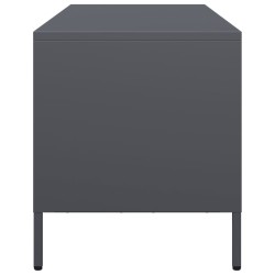 Meuble TV anthracite 101,5x39x43,5 cm acier laminé à froid 634705634705