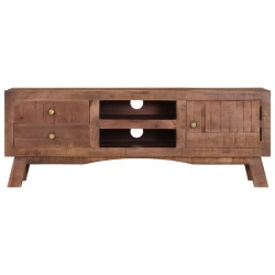 Meuble TV 110x30x40 cm Bois de manguier brut 634707634707
