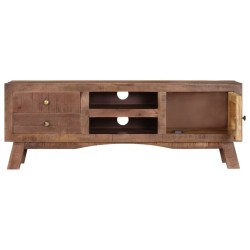 Meuble TV 110x30x40 cm Bois de manguier brut 634707634707