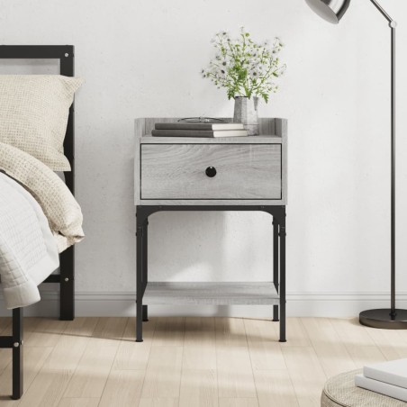 Table de chevet sonoma gris 40,5x31x60 cm bois d'ingénierie 634709634709