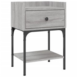 Table de chevet sonoma gris 40,5x31x60 cm bois d'ingénierie 634709634709