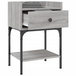 Table de chevet sonoma gris 40,5x31x60 cm bois d'ingénierie 634709634709