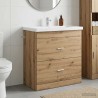 Meuble sous lavabo de salle de bain Chêne artisanal 634718634718
