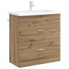 Meuble sous lavabo de salle de bain Chêne artisanal 634718634718