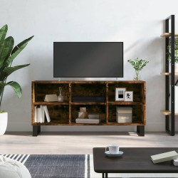 Meuble TV chêne fumé 103,5x30x50 cm bois d'ingénierie 634722634722