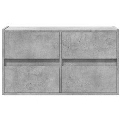 Meuble TV mural avec lumières LED gris béton 80x31x45 cm 634724634724