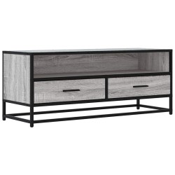 Meuble TV sonoma gris 100x34,5x40 cm bois d'ingénierie et métal 634725634725