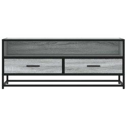 Meuble TV sonoma gris 100x34,5x40 cm bois d'ingénierie et métal 634725634725