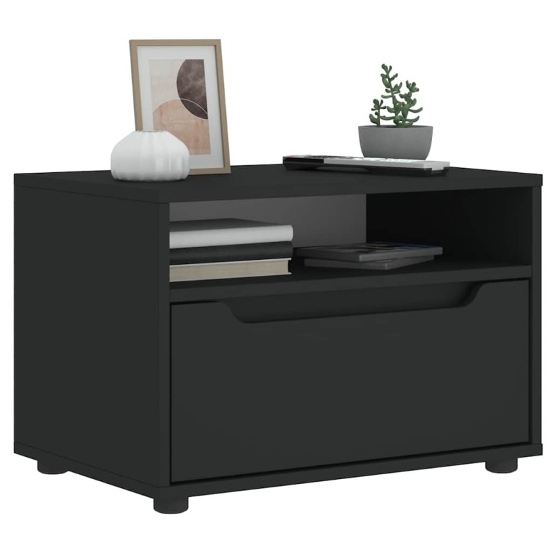 Meuble TV VISNES noir 60x40x38 cm bois d'ingénierie 634727634727