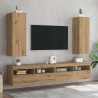 Meubles TV 2 pcs chêne artisanal 30,5x30x90cm bois d'ingénierie 634728634728