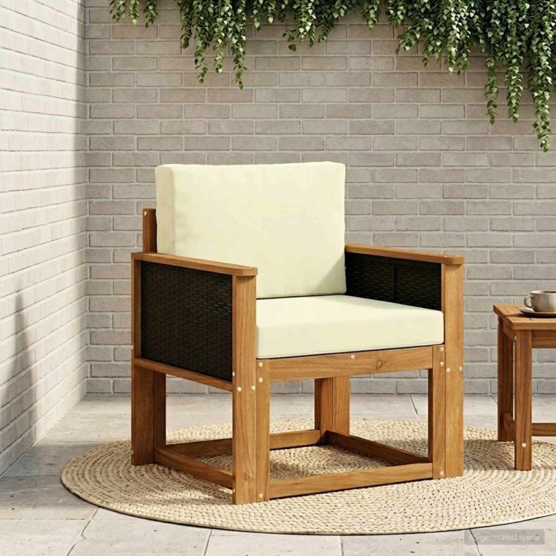 Sofa de milieu extérieur Bois d'Acacia Massif Naturel 634734634734
