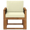 Sofa de milieu extérieur Bois d'Acacia Massif Naturel 634734634734