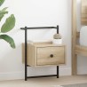 Table de chevet murale chêne sonoma 35x30x51 cm 634742634742