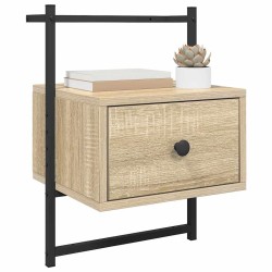 Table de chevet murale chêne sonoma 35x30x51 cm 634742634742