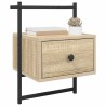 Table de chevet murale chêne sonoma 35x30x51 cm 634742634742