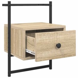 Table de chevet murale chêne sonoma 35x30x51 cm 634742634742